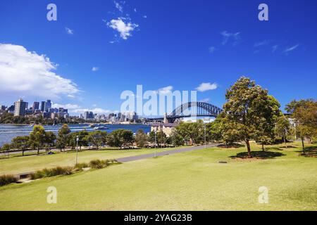 SYDNEY, AUSTRALIE, 03 DÉCEMBRE 2023 : la zone de réserve de Barangaroo et Stargazer Lawn près des Rocks à Sydney, Nouvelle-Galles du Sud, Australie, Océanie Banque D'Images