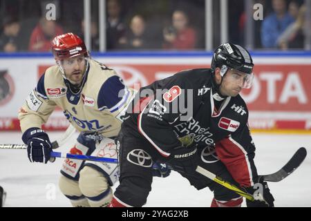 LanxessArena, Cologne, Rhénanie du Nord-Westphalie, Maximilian Kammerer (Cologne Sharks, #9), Jordan Murray (Schwenninger Wild Wings, #4), PENNY DEL, Colog Banque D'Images