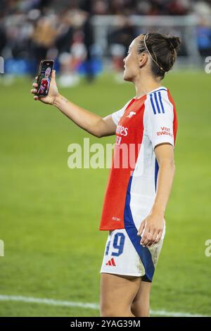 MELBOURNE, AUSTRALIE, 24 MAI : Caitlin Foord, de l'Arsenal Women FC, après avoir battu l'équipe A-League All Stars Women lors de la semaine mondiale du football au Banque D'Images