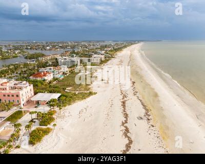 Image aérienne St Pete Beach après l'ouragan Milton 2024 Banque D'Images