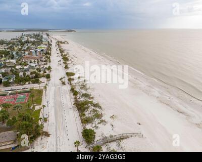 Image aérienne St Pete Beach après l'ouragan Milton 2024 Banque D'Images