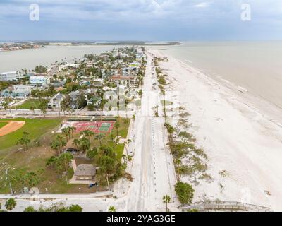 Image aérienne St Pete Beach après l'ouragan Milton 2024 Banque D'Images