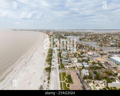 Image aérienne St Pete Beach après l'ouragan Milton 2024 Banque D'Images