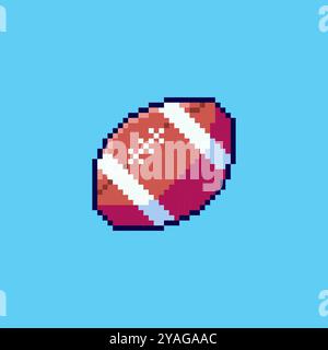 Pixel art Rugby Ball design d'actifs de jeu Illustration de Vecteur