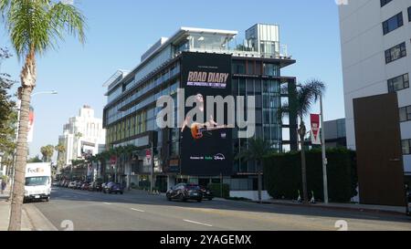 Los Angeles, Californie, USA 10 octobre 2024 Bruce Springsteen Road Diary Billboard on Sunset Blvd le 10 octobre 2024 à Los Angeles, Californie, USA. Photo de Barry King/Alamy Stock photo Banque D'Images