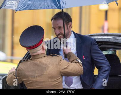 Londres, Royaume-Uni. 14 octobre 2024. L'ancien directeur de l'Angleterre, Gareth Southgate, arrive au Sommet international de l'investissement. Sommet international sur l'investissement de la ville de Londres. Crédit : Karl Black/Alamy Live News Banque D'Images