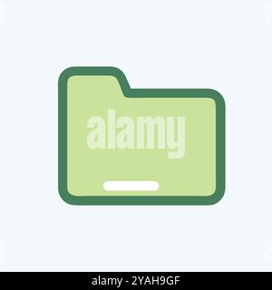 Icône de dossier de fichier Design pour l'application, logo etc. Illustration de Vecteur