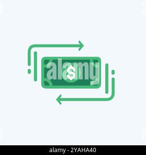 Image d'art vectorielle d'icône de transfert d'argent. Illustration de Vecteur