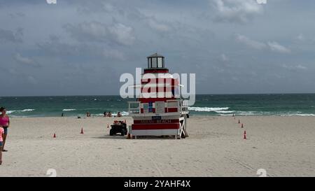 South Beach miami et Ocean Drive avenue Banque D'Images