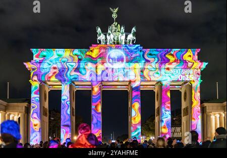 20ème festival des lumières de Berlin 2024, Berlin, porte de Brandebourg, Allemagne, 5 octobre, 2024 Banque D'Images