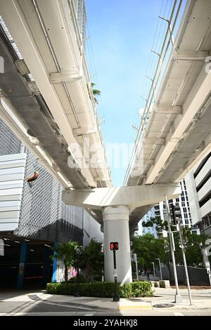 Miami Brickell dans une journée tranquille Banque D'Images