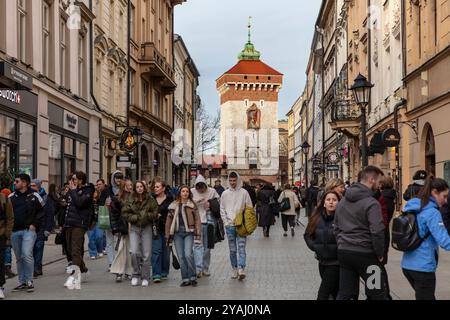 Cracovie, rue Florianska, Pologne Banque D'Images