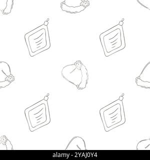 Vacances de Noël. Motif de coloration dans le style de dessin à la main. Jouets de Noël, chapeaux, cadeaux. Peut être utilisé pour le tissu et etc Illustration de Vecteur