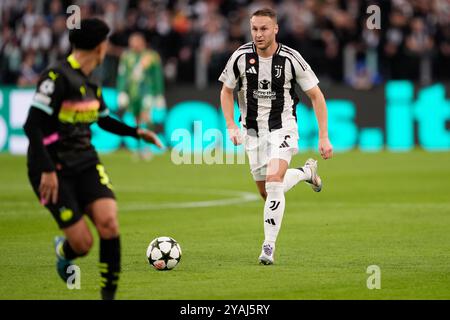 Juventus&#x2019 ; Teun Koopmeiners lors du match de football de l'UEFA Champions League entre la Juventus FC et le PSV Eindhoven au stade Juventus de Turin, dans le nord-ouest de l'Italie, le 17 septembre 2024. Sport - Soccer . (Photo de Fabio Ferrari/LaPresse) Banque D'Images