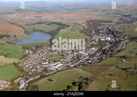 Vue aérienne de Whitworh près de Rochdale, Lancashire, Royaume-Uni Banque D'Images