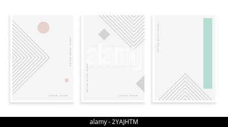 collection abstraite de toile de fond rayée boho pour le vecteur d'impressions murales Illustration de Vecteur