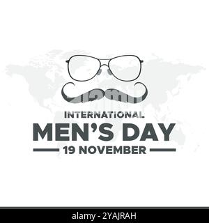 Journée internationale des hommes. Journée des hommes 19 novembre. Illustration vectorielle de la Journée internationale des hommes. Pour une affiche ou une bannière et une carte de vœux. Illustration de Vecteur