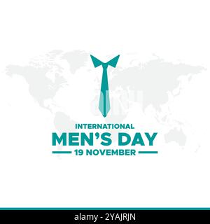 Journée internationale des hommes. Journée des hommes 19 novembre. Illustration vectorielle de la Journée internationale des hommes. Pour une affiche ou une bannière et une carte de vœux. Illustration de Vecteur