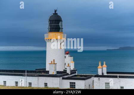 Dunnet Head, dans le Caithness, sur la côte nord de l'Écosse, le point le plus au nord de la partie continentale de la Grande-Bretagne. Banque D'Images