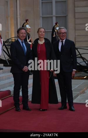 Inconnu. 14 octobre 2024. Stéphane Berne, Adélaïde de Clermont-Tonnerre et invité dîner officiel d'État en l'honneur du roi et de la reine de Belgique lors de leur visite d'État en France, au Palais présidentiel de l'Elysée à Paris, France, le 14 octobre 2024. Photo de Ammar Abd Rabbo/ABACAPRESS. COM Credit : Abaca Press/Alamy Live News Banque D'Images