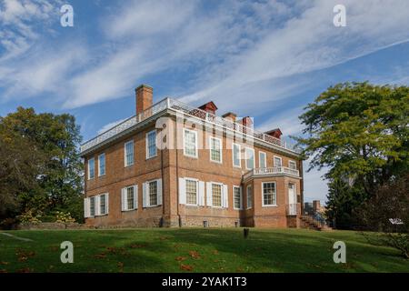 Le Schuyler Mansion, Albany, État de New York, maison en brique de style géorgien construite en 1762. ÉTATS-UNIS. Banque D'Images