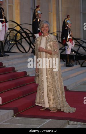 Paris, France. 14 octobre 2024. Hélène Mercier-Arnault dîner officiel d'État en l'honneur du Roi et de la Reine de Belgique lors de leur visite d'État en France, au Palais présidentiel de l'Elysée à Paris, France, le 14 octobre 2024. Photo de Ammar Abd Rabbo/ABACAPRESS. COM Credit : Abaca Press/Alamy Live News Banque D'Images