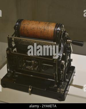 Miméographe. Marque déposée « Gestetner ». Musée de l'armée. Tolède, Espagne. Banque D'Images