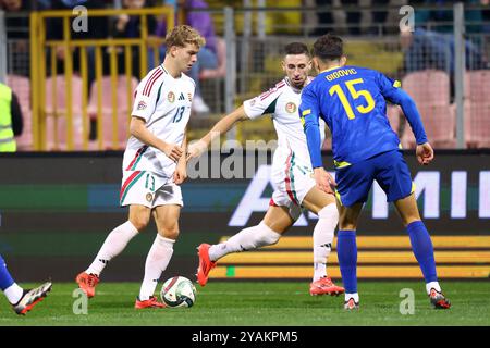 Zenica, Bosnie-Herzégovine. 14 octobre 2024. Le Hongrois Andras Schafer court avec le ballon lors du match du Groupe A3 de l'UEFA entre la Bosnie-Herzégovine et la Hongrie au stade Bilino Polje à Zenica, Bosnie-Herzégovine, le 14 octobre 2024. Photo : Armin Durgut/PIXSELL crédit : Pixsell/Alamy Live News Banque D'Images