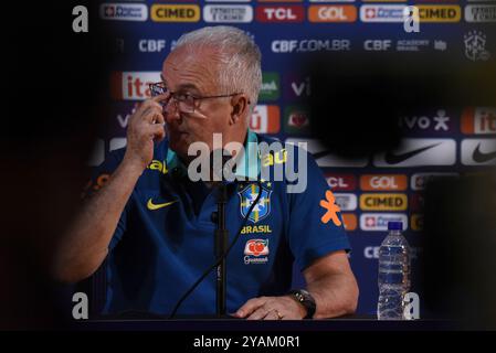 Brasilia, Brésil. 14 octobre 2024. Ce lundi après-midi (14) au BRB Mane Garrincha Arena, situé à Asa Norte à Brasilia-DF. La conférence de presse de l'entraîneur de l'équipe nationale brésilienne, Mr. Dorival Jr., a eu lieu. Caior Rocha (Caior Rocha / SPP) crédit : SPP Sport Press photo. /Alamy Live News Banque D'Images