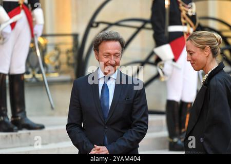 France. 14 octobre 2024. Stéphane Bern, Adélaïde de Clermont Tonnerre - le Président Emmanuel Macron reçoit la visite d'Etat de leurs Majestés le Roi et la Reine des Belges au Palais de l'Elysée à Paris, France. (Photo de Lionel Urman/Sipa USA) crédit : Sipa USA/Alamy Live News Banque D'Images