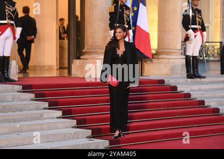 France. 14 octobre 2024. Tatiana Silva - le Président Emmanuel Macron reçoit la visite d’Etat de leurs Majestés le Roi et la Reine des Belges au Palais de l’Elysée à Paris, France. (Photo de Lionel Urman/Sipa USA) crédit : Sipa USA/Alamy Live News Banque D'Images