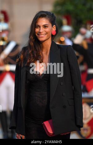 France. 14 octobre 2024. Tatiana Silva - le Président Emmanuel Macron reçoit la visite d’Etat de leurs Majestés le Roi et la Reine des Belges au Palais de l’Elysée à Paris, France. (Photo de Lionel Urman/Sipa USA) crédit : Sipa USA/Alamy Live News Banque D'Images