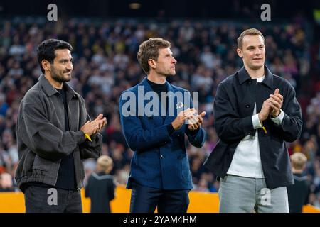 14.10.2024, Deutschland v. Niederlande, Ligue des Nations 4. Spieltag, Gruppe C Verabschiedung von Manuel Neuer, Ilkay Gündogan, Thomas Müller und Toni Kroos, der nicht anwesend War Wichtiger Hinweis : Gemaess den Vorgaben der DFL Deutsche Fussball Liga bzw. Des DFB Deutscher Fussball-Bund ist es untersagt, in dem Stadion und/oder vom Spiel angefertigte Fotoaufnahmen in Form von Sequenzbildern und/oder videoaehnlichen Fotostrecken zu verwerten Foto : Bahho Kara/Kirchner-Media Banque D'Images