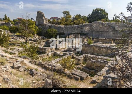 Ruines à Khersones, Crimée, Ukraine, Europe Banque D'Images