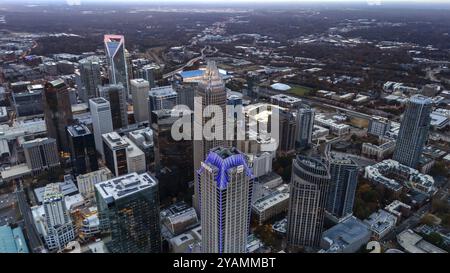 Charlotte est la ville la plus peuplée de l'État américain de Caroline du Nord. Située dans le Piémont, c'est la 16e ville la plus peuplée de l'United Stat Banque D'Images
