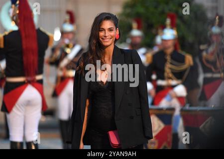 Paris, France. 14 octobre 2024. Tatiana Silva arrivant au palais présidentiel de l'Élysée pour assister à un dîner d'État avec le couple royal belge, le président français Emmanuel Macron et son épouse Brigitte Macron le 14 octobre 2024 à Paris, France. Photo de Lionel Urman/ABACAPRESS. COM Credit : Abaca Press/Alamy Live News Banque D'Images