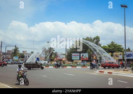Rues centrales de la capitale ouest-africaine Lomé, Togo Banque D'Images
