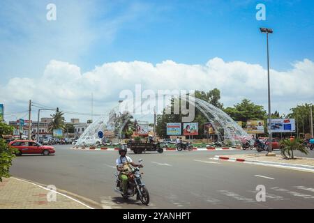 Rues centrales de la capitale ouest-africaine Lomé, Togo Banque D'Images