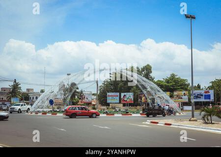 Rues centrales de la capitale ouest-africaine Lomé, Togo Banque D'Images
