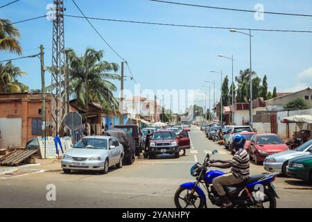 Rues centrales de la capitale ouest-africaine Lomé, Togo Banque D'Images