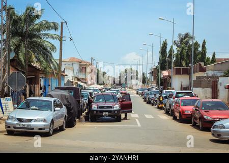 Rues centrales de la capitale ouest-africaine Lomé, Togo Banque D'Images