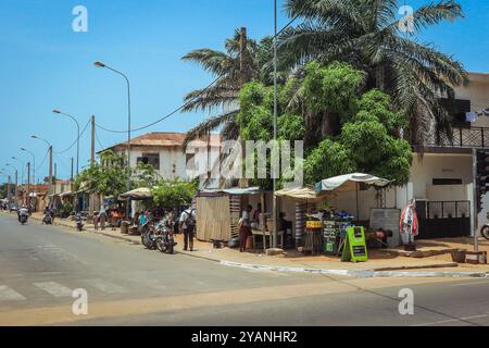 Rues centrales de la capitale ouest-africaine Lomé, Togo Banque D'Images