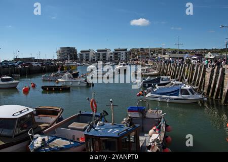 Port de West Bay, Bridport, Dorset Banque D'Images