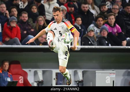 Munich, Deutschland. 14 octobre 2024. Joshua KIMMICH (GER), action, action individuelle, image unique, découpe, photo du corps entier, silhouette entière. Football UEFA Nations League Allemagne (GER) - pays-Bas (NED) 1-0 le 14 octobre 2024 à l'ALLIANZARENA Munich, crédit : dpa/Alamy Live News Banque D'Images