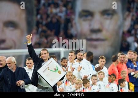 Munich, Allemagne. 14 octobre 2024. Verabschiedung Thomas MUELLER, Müller, Manuel NEUER, gardien de but FCB 1 , Ilkay Gündogan, DFB 21 dans l'UEFA Nations League 2024 match ALLEMAGNE - PAYS-BAS dans la saison 2024/2025 le 14 octobre 2024 à Munich, Allemagne. Photographe : Peter Schatz crédit : Peter Schatz/Alamy Live News Banque D'Images