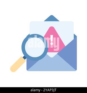 Obtenez votre emprise sur cette icône étonnante de spam, vecteur d'alerte email Illustration de Vecteur