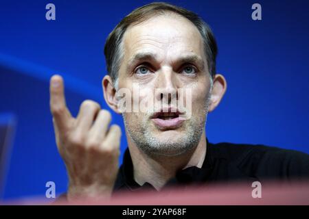 Photo du dossier datée du 16-04-2024 de l'ancien patron de Chelsea Thomas Tuchel, qui est en pourparlers actuels avec la Football Association au sujet de la vacance d'entraîneur de l'Angleterre, selon les rapports. Date d'émission : mardi 15 octobre 2024. Banque D'Images