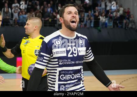 29 Youenn Cardinal de Cesson Rennes Métropole Handball lors du championnat de France, match de handball Liqui Moly Starligue entre Cesson-Rennes et Fenis Toulouse le 12 octobre 2024 au Glaz Arena de Cesson-Sévigné, France - photo Laurent Lairys / DPPI Banque D'Images