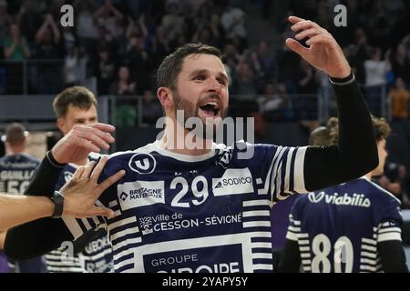 29 Youenn Cardinal de Cesson Rennes Métropole Handballpendant le championnat de France, match de handball Liqui Moly Starligue entre Cesson-Rennes et Fenis Toulouse le 12 octobre 2024 au Glaz Arena de Cesson-Sévigné, France - photo Laurent Lairys / DPPI Banque D'Images