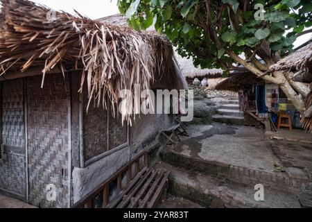 Village traditionnel de Sasak, Praya, Lombok, Indonésie, Asie Banque D'Images